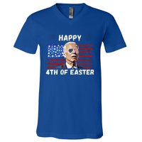 Happy 4th Of Easter Funny Biden 4th Of July V-Neck T-Shirt