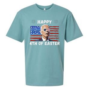 Happy 4th Of Easter Funny Biden 4th Of July Sueded Cloud Jersey T-Shirt