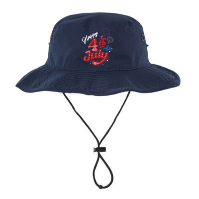 Happy 4th Of July Cool Independence Day Patriotic American Legacy Cool Fit Booney Bucket Hat