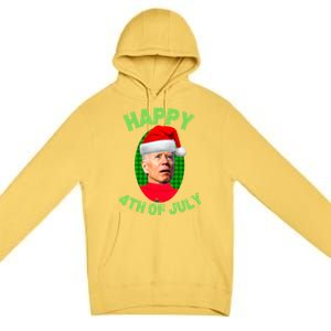 Happy 4th Of July Funny Christmas Xmas Joe Biden President Great Gift Premium Pullover Hoodie