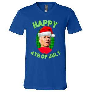 Happy 4th Of July Funny Christmas Xmas Joe Biden President Great Gift V-Neck T-Shirt