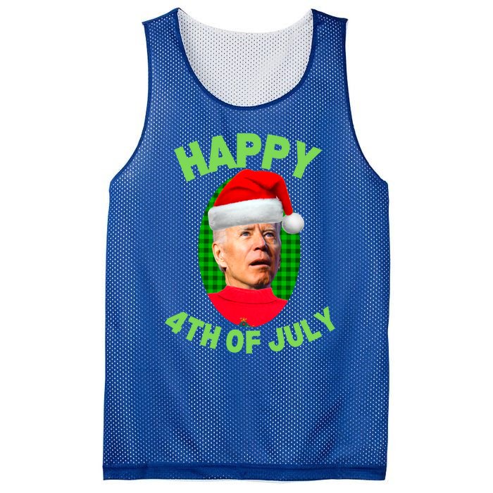 Happy 4th Of July Funny Christmas Xmas Joe Biden President Great Gift Mesh Reversible Basketball Jersey Tank