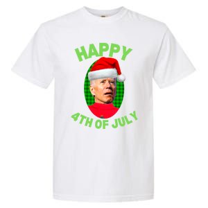 Happy 4th Of July Funny Christmas Xmas Joe Biden President Great Gift Garment-Dyed Heavyweight T-Shirt