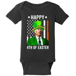 Happy 4th Of Easter Funny Joe Biden St Patricks Day Baby Bodysuit