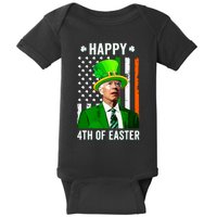 Happy 4th Of Easter Funny Joe Biden St Patricks Day Baby Bodysuit