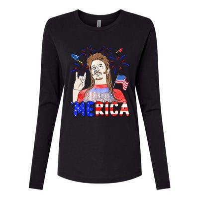 Happy 4th Of July Merica Funny Joe American Flag Womens Cotton Relaxed Long Sleeve T-Shirt