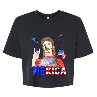 Happy 4th Of July Merica Funny Joe American Flag Bella+Canvas Jersey Crop Tee