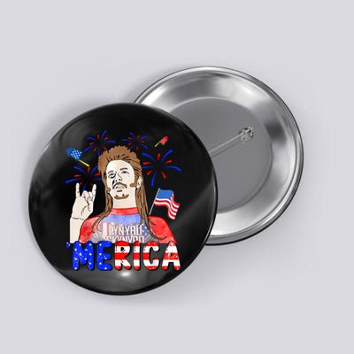Happy 4th Of July Merica Funny Joe American Flag Button