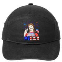 Happy 4th Of July Merica Funny Joe American Flag 7-Panel Snapback Hat