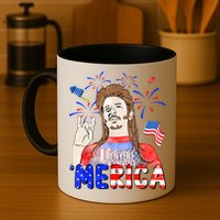 Happy 4th Of July Merica Funny Joe American Flag Mug