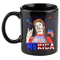 Happy 4th Of July Merica Funny Joe American Flag 11oz C Handle Ceramic Mug