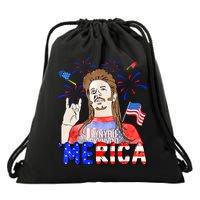 Happy 4th Of July Merica Funny Joe American Flag Drawstring Bag