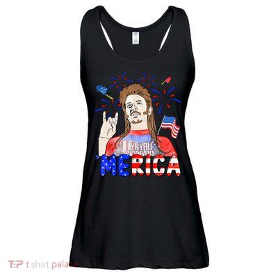Happy 4th Of July Merica Funny Joe American Flag Ladies Essential Flowy Tank