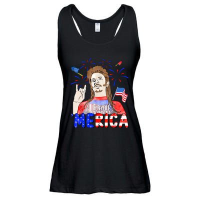 Happy 4th Of July Merica Funny Joe American Flag Ladies Essential Flowy Tank