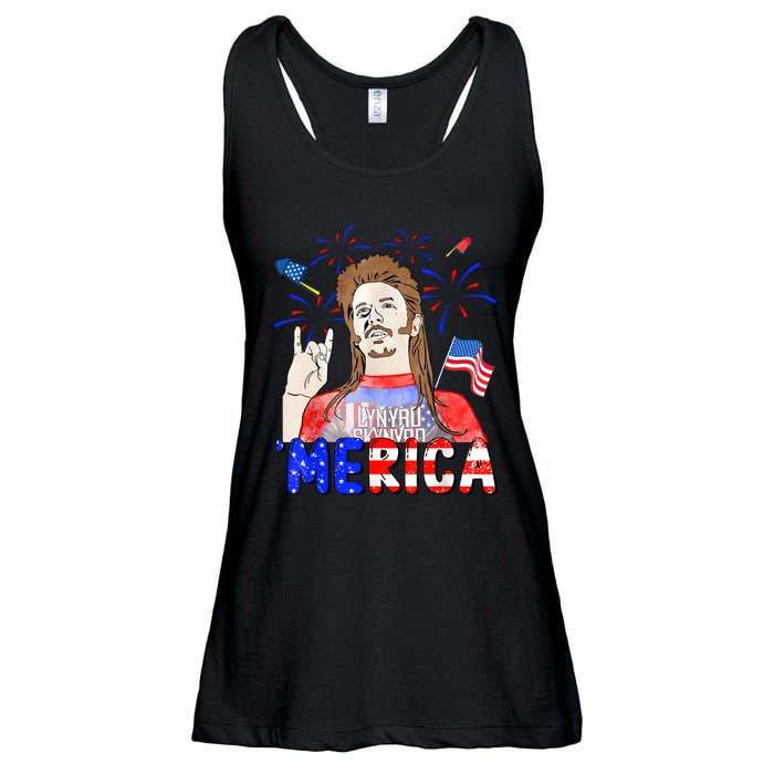 Happy 4th Of July Merica Funny Joe American Flag Ladies Essential Flowy Tank