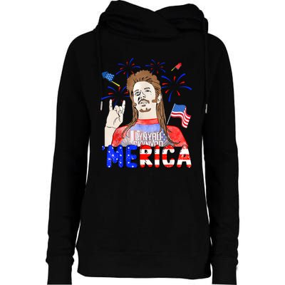 Happy 4th Of July Merica Funny Joe American Flag Womens Funnel Neck Pullover Hood