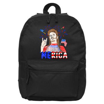Happy 4th Of July Merica Funny Joe American Flag 16 in Basic Backpack