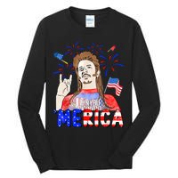 Happy 4th Of July Merica Funny Joe American Flag Tall Long Sleeve T-Shirt