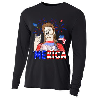 Happy 4th Of July Merica Funny Joe American Flag Cooling Performance Long Sleeve Crew