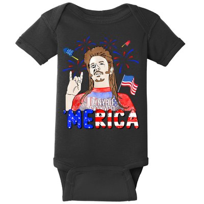 Happy 4th Of July Merica Funny Joe American Flag Baby Bodysuit