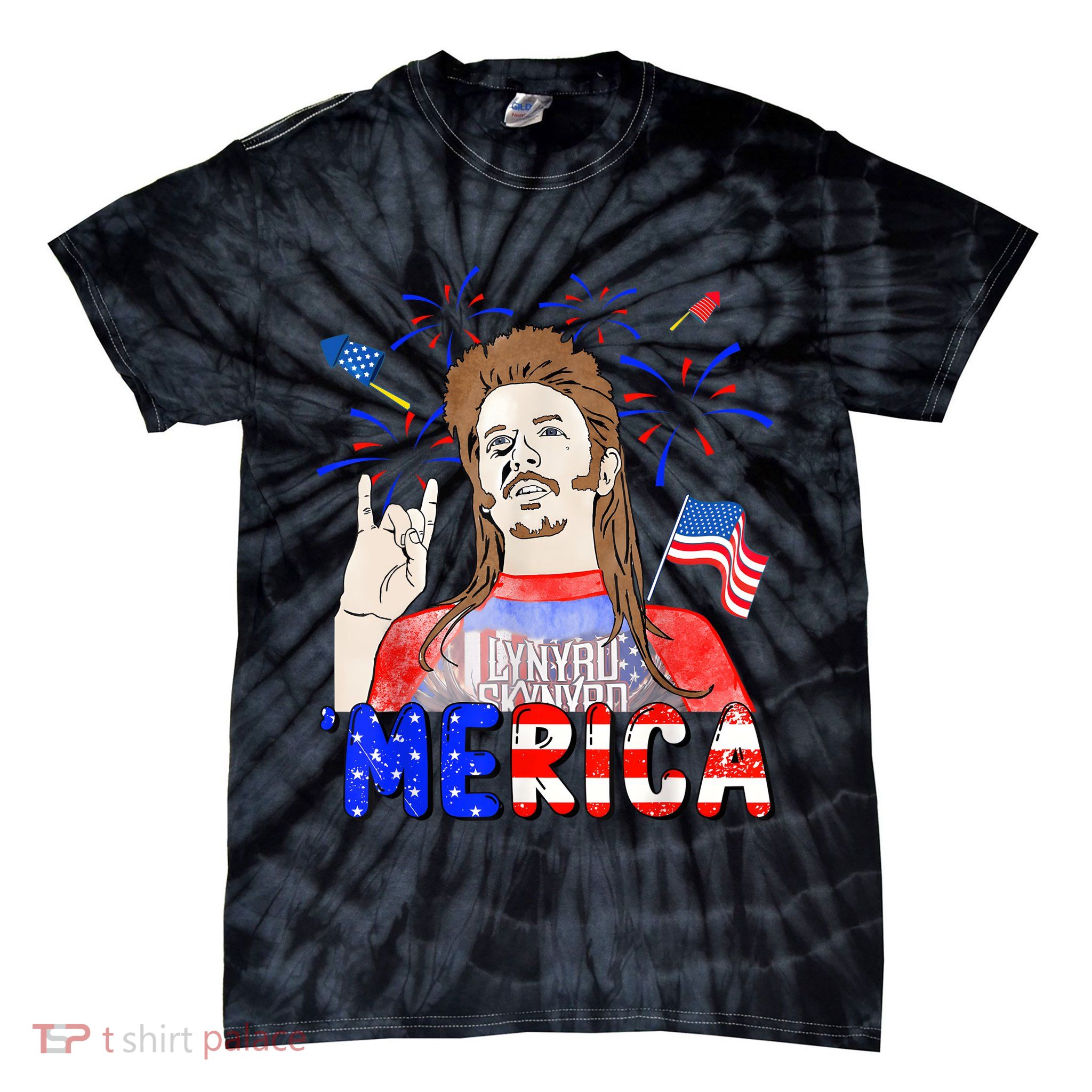 Happy 4th Of July Merica Funny Joe American Flag Tie-Dye T-Shirt