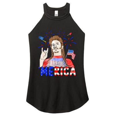 Happy 4th Of July Merica Funny Joe American Flag Women’s Perfect Tri Rocker Tank