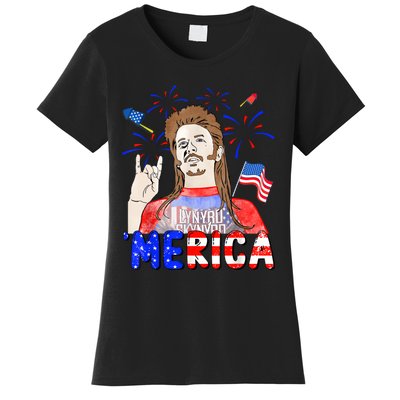 Happy 4th Of July Merica Funny Joe American Flag Women's T-Shirt