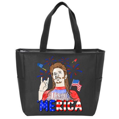 Happy 4th Of July Merica Funny Joe American Flag Zip Tote Bag