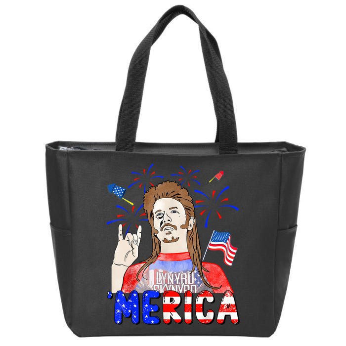 Happy 4th Of July Merica Funny Joe American Flag Zip Tote Bag