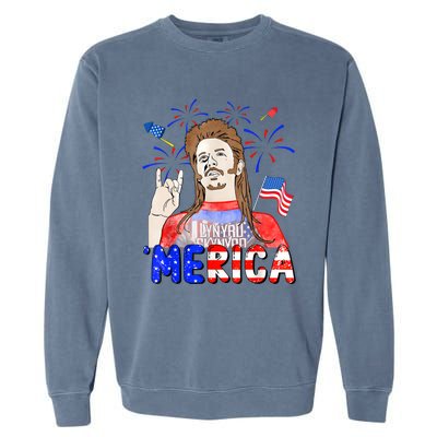 Happy 4th Of July Merica Funny Joe American Flag Garment-Dyed Sweatshirt