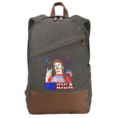 Happy 4th Of July Merica Funny Joe American Flag Cotton Canvas Backpack