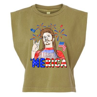 Happy 4th Of July Merica Funny Joe American Flag Garment-Dyed Women's Muscle Tee