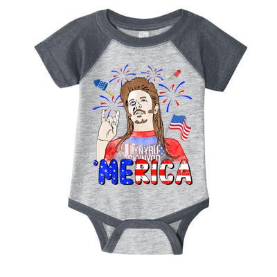 Happy 4th Of July Merica Funny Joe American Flag Infant Baby Jersey Bodysuit