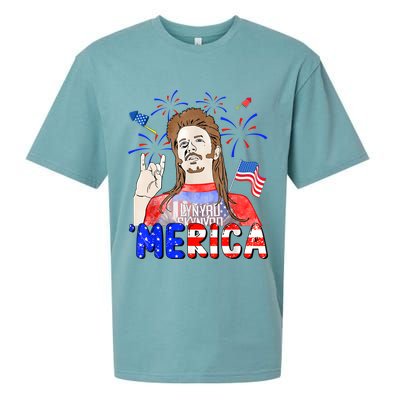 Happy 4th Of July Merica Funny Joe American Flag Sueded Cloud Jersey T-Shirt
