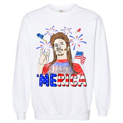 Happy 4th Of July Merica Funny Joe American Flag Garment-Dyed Sweatshirt