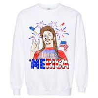 Happy 4th Of July Merica Funny Joe American Flag Garment-Dyed Sweatshirt