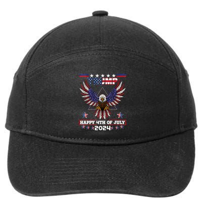 Happy 4th Of July Trump 7-Panel Snapback Hat