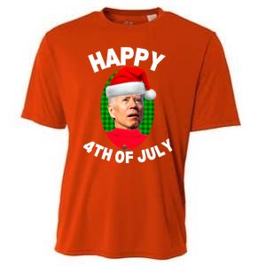 Happy 4th Of July Funny Christmas Xmas Joe Biden President Gift Cooling Performance Crew T-Shirt