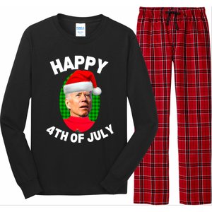 Happy 4th Of July Funny Christmas Xmas Joe Biden President Gift Long Sleeve Pajama Set