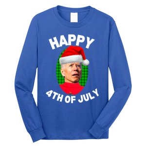 Happy 4th Of July Funny Christmas Xmas Joe Biden President Gift Long Sleeve Shirt