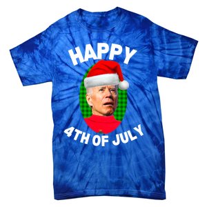 Happy 4th Of July Funny Christmas Xmas Joe Biden President Gift Tie-Dye T-Shirt