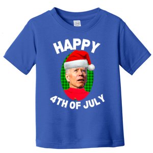 Happy 4th Of July Funny Christmas Xmas Joe Biden President Gift Toddler T-Shirt