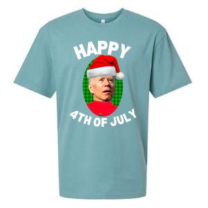 Happy 4th Of July Funny Christmas Xmas Joe Biden President Gift Sueded Cloud Jersey T-Shirt