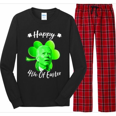 Happy 4th Of Easter Confused Funny Joe Biden St Patricks Day Long Sleeve Pajama Set