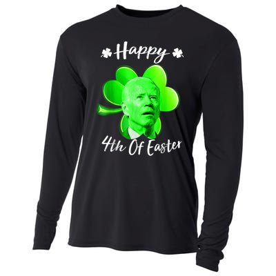 Happy 4th Of Easter Confused Funny Joe Biden St Patricks Day Cooling Performance Long Sleeve Crew