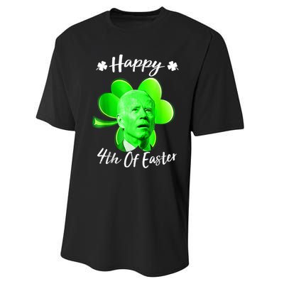 Happy 4th Of Easter Confused Funny Joe Biden St Patricks Day Performance Sprint T-Shirt