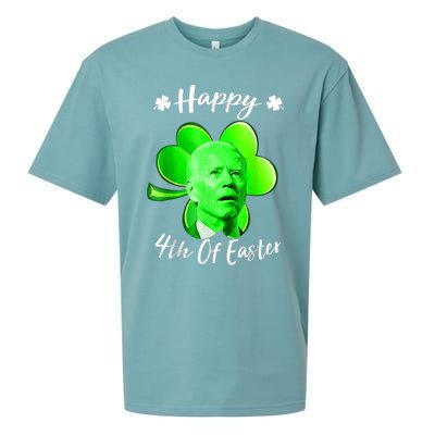 Happy 4th Of Easter Confused Funny Joe Biden St Patricks Day Sueded Cloud Jersey T-Shirt