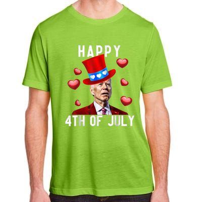 Happy 4th Of July Confused Funny Joe Biden Valentine's Day Adult ChromaSoft Performance T-Shirt