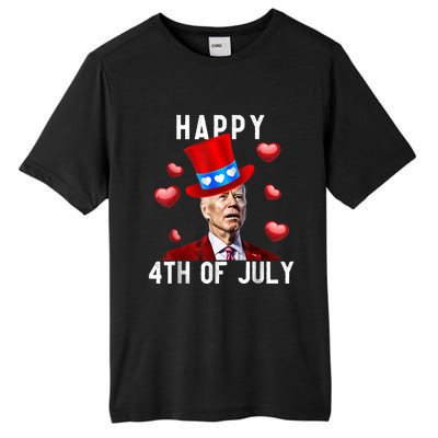 Happy 4th Of July Confused Funny Joe Biden Valentine's Day Tall Fusion ChromaSoft Performance T-Shirt