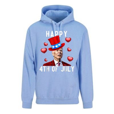 Happy 4th Of July Confused Funny Joe Biden Valentine's Day Unisex Surf Hoodie